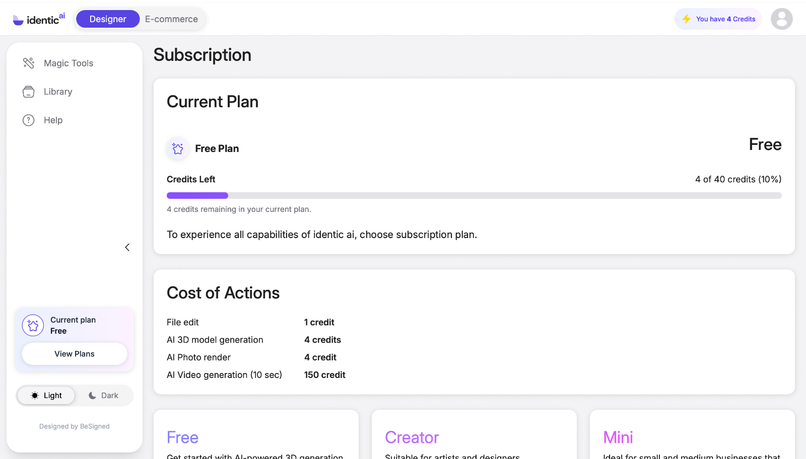 Dashboard overview